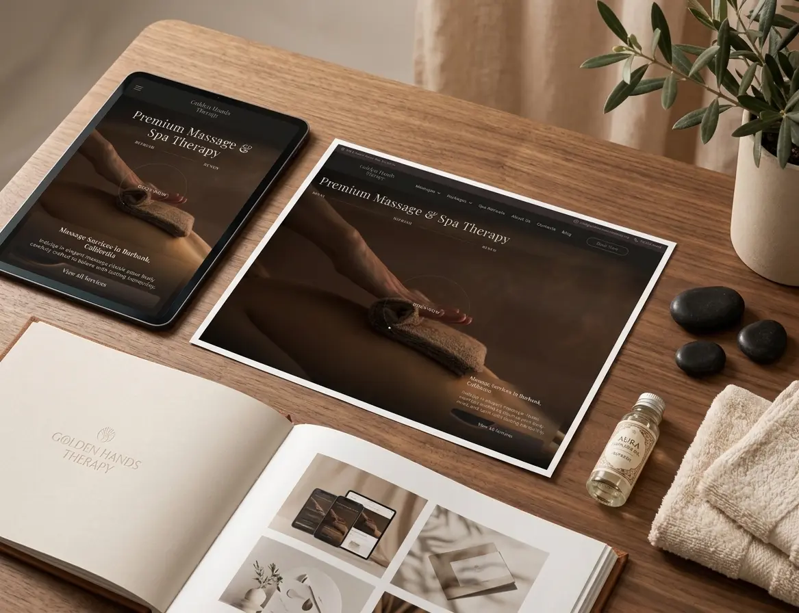 luxury spa website design